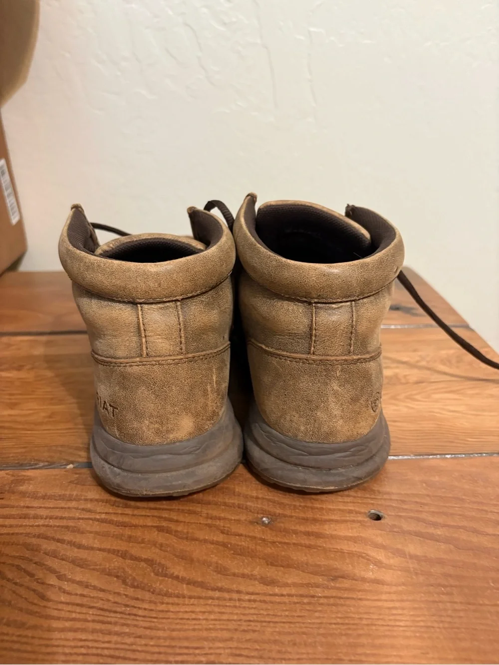 Ariat spitfire Brown Leather Slip-On Moccasin Loafers
